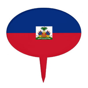 Haiti flag cake topper