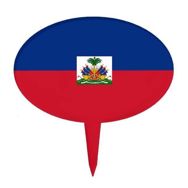 Haiti flag cake topper (Front)