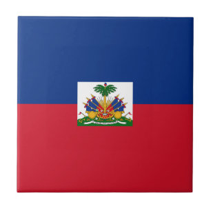 Haiti flag ceramic tile