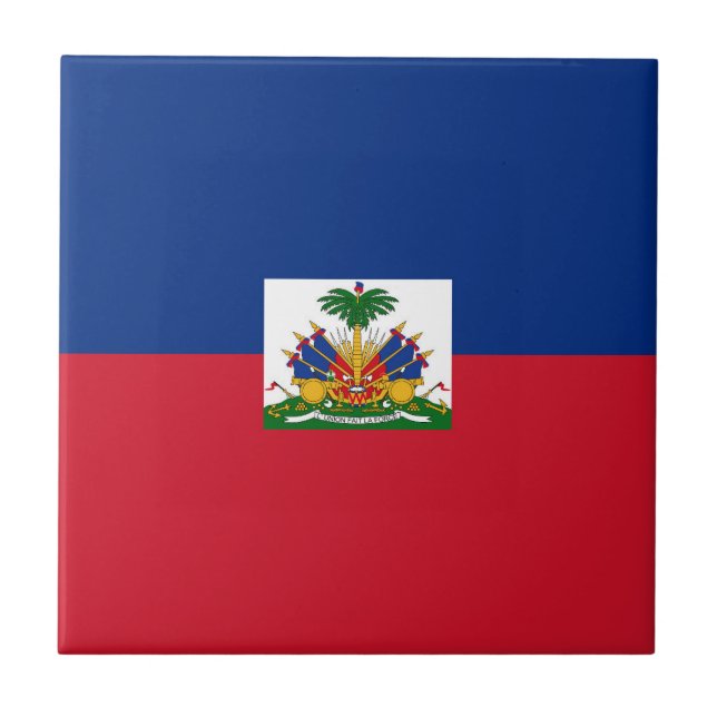 Haiti flag ceramic tile (Front)