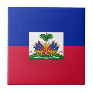 Haiti Flag Ceramic Tile