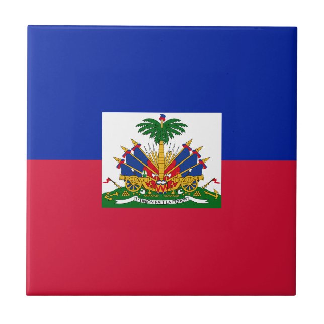 Haiti Flag Ceramic Tile (Front)