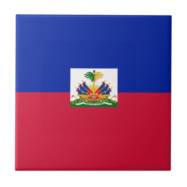 Haiti flag  ceramic tile (Front)