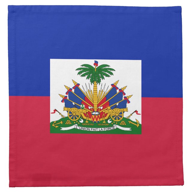 Haiti Flag Cloth Napkin (Front)