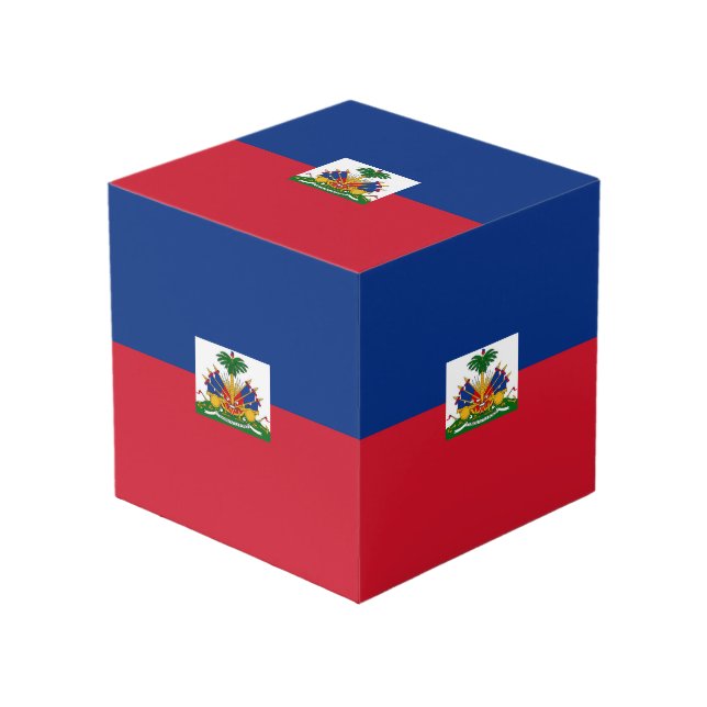 Haiti flag cube (Front Angled)