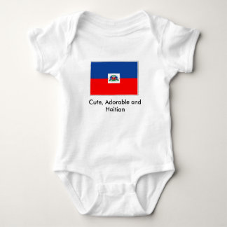 haiti-flag, Cute, Adorable and Haitian Baby Bodysuit