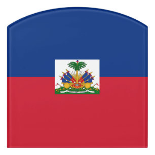 Haiti flag door sign