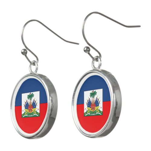 Haiti Flag Earrings