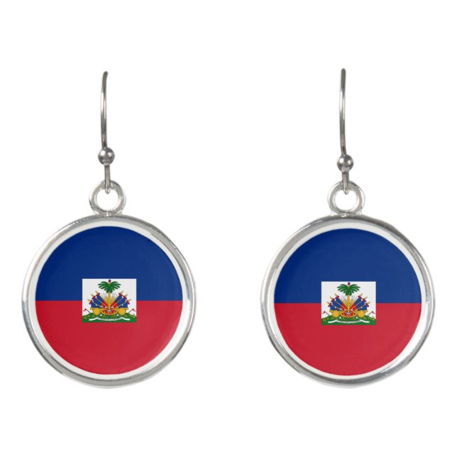 Haiti flag earrings (Front)