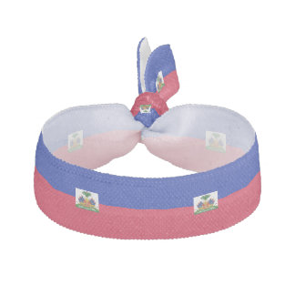 Haiti Flag Elastic Hair Tie