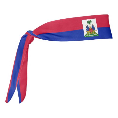Haiti Flag Elegant Patriotic Tie Headband