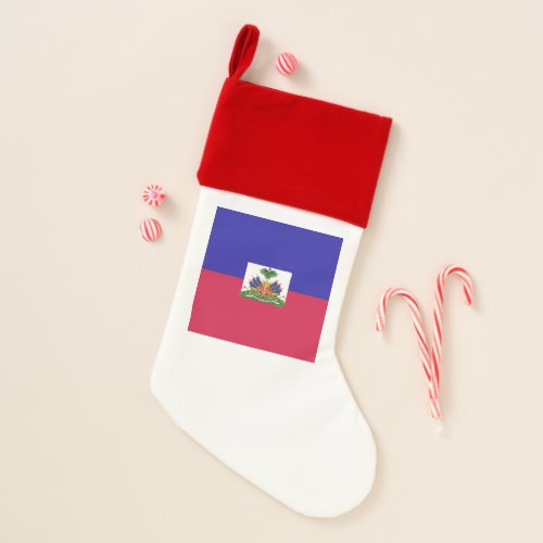 Haiti Flag Emblem Christmas Stocking
