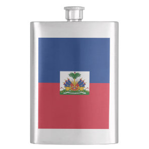 Haiti flag flask