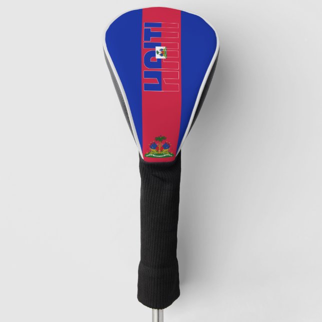 Haiti Flag Gorgeous Patriotic Golf Head Cover (Front)