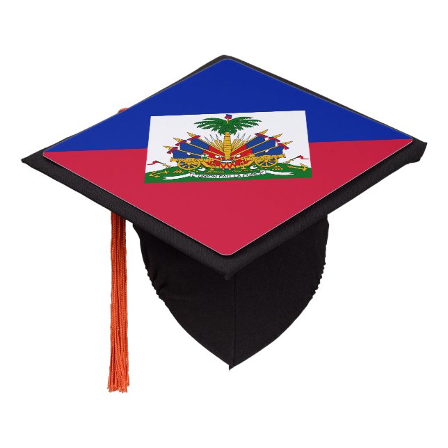 Haiti Flag Graduation Cap Topper (Angled)
