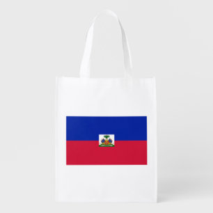 Haiti Flag Grocery Bag