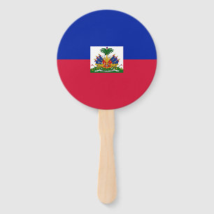 Haiti Flag Hand Fan