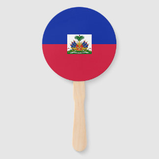 Haiti Flag Hand Fan