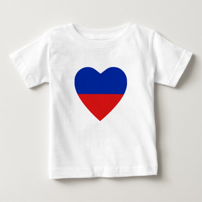 Haiti Flag Heart T-Shirt (Front)