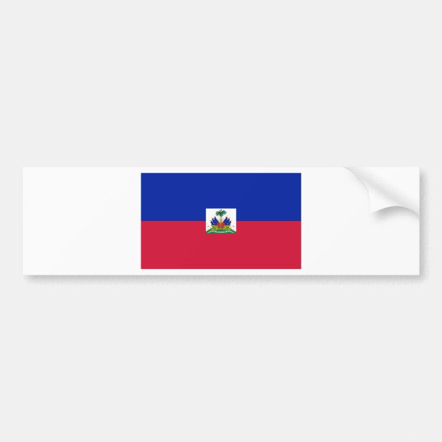 Haiti Flag HT Bumper Sticker (Front)