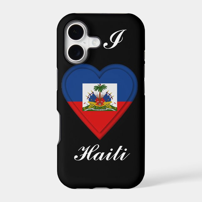 Haiti flag iphone case (Back)