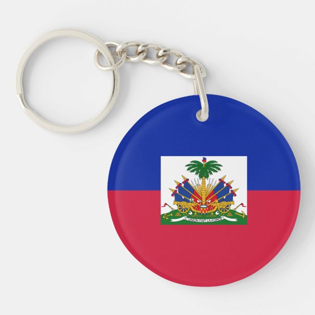 Haiti Flag Keychain (Front)