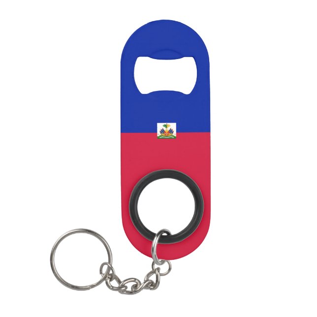 Haiti flag  keychain bottle opener (Front)