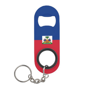 Haiti flag keychain bottle opener