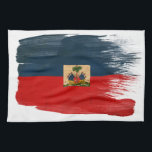 Haiti Flag Kitchen Towel<br><div class="desc">Original flag design looks like it was painted on! Commemorate your world travels, celebrate your heritage or show everyone how much you love your home! This image is available on a variety of products. Check out all of our other designs at http://www.zazzle.com/zipperedflags Do you have a request or questions? Contact...</div>