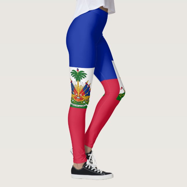 Haiti Flag Leggings (Right)
