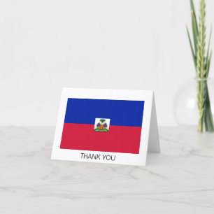 Haiti Flag Letterpress Thank You Card