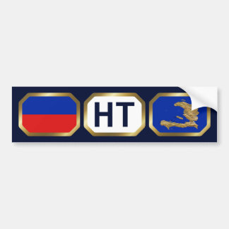 Haiti Flag Map Code Bumper Sticker