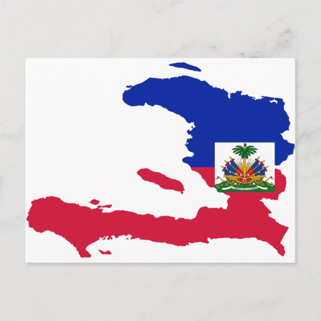 Haiti Flag Map HT Postcard (Front)