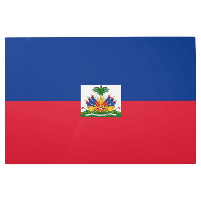 Haiti flag metal print (Front)