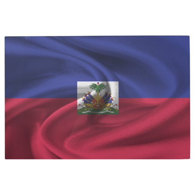 Haiti Flag Metal Print (Front)