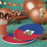 Haiti flag paper plates