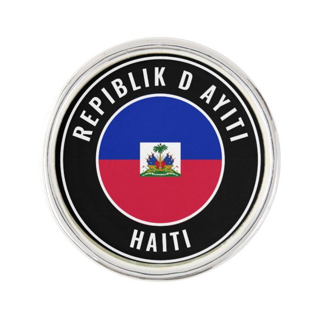 Haiti Flag Patriotic Lapel Pin (Front)