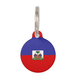 Haiti Flag Pet Name Tag