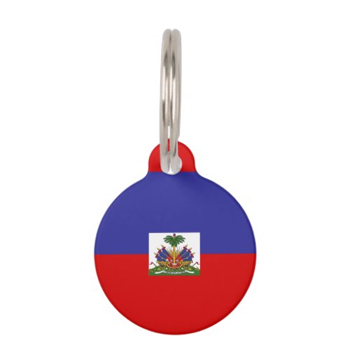 Haiti Flag Pet Name Tag