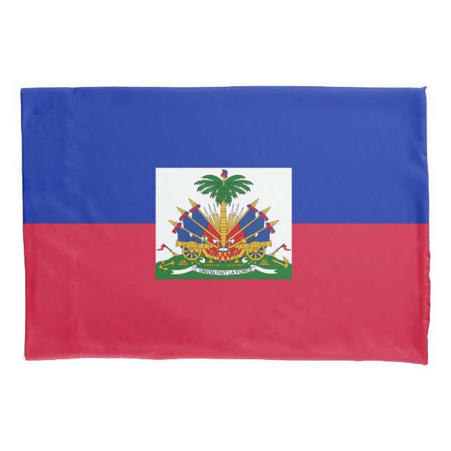 Haiti Flag Pillow Case (Front)
