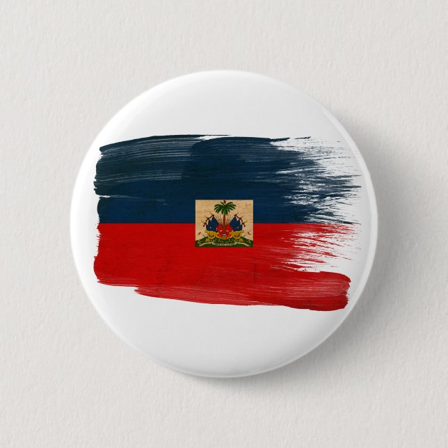 Haiti Flag Pinback Button (Front)