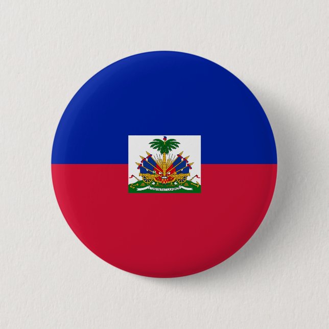 Haiti Flag Pinback Button (Front)