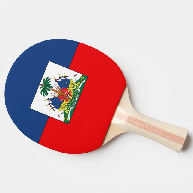 Haiti Flag Ping-Pong Paddle (Side)