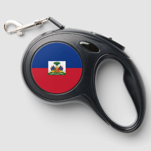 Haiti flag retractable pet leash 