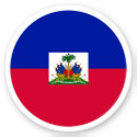Haiti Flag Round Sticker