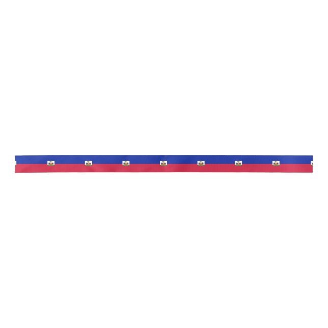 Haiti flag  satin ribbon (Front)