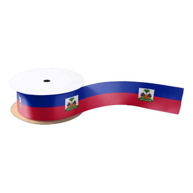Haiti Flag Satin Ribbon (Spool)