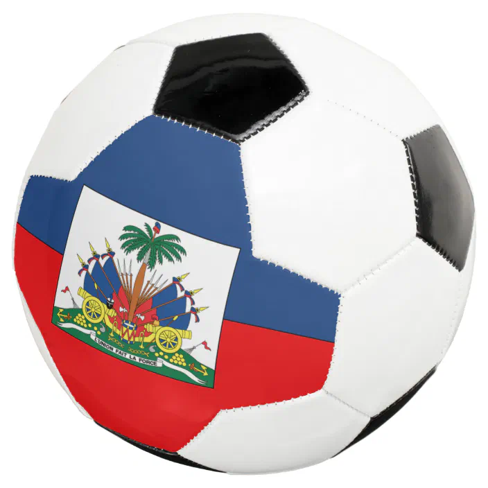Haiti Flag Soccer Ball Car Bumper Sticker Decal 5/'/' x 5/'/'