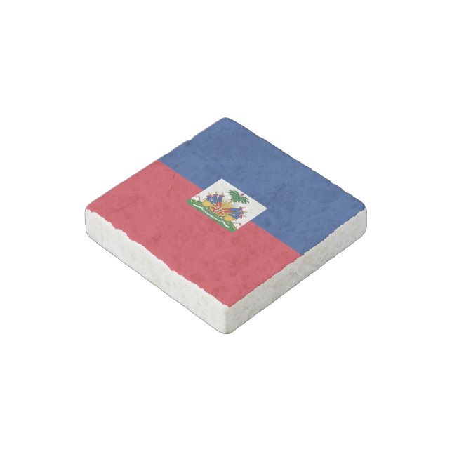 Haiti flag stone magnet (Angled)