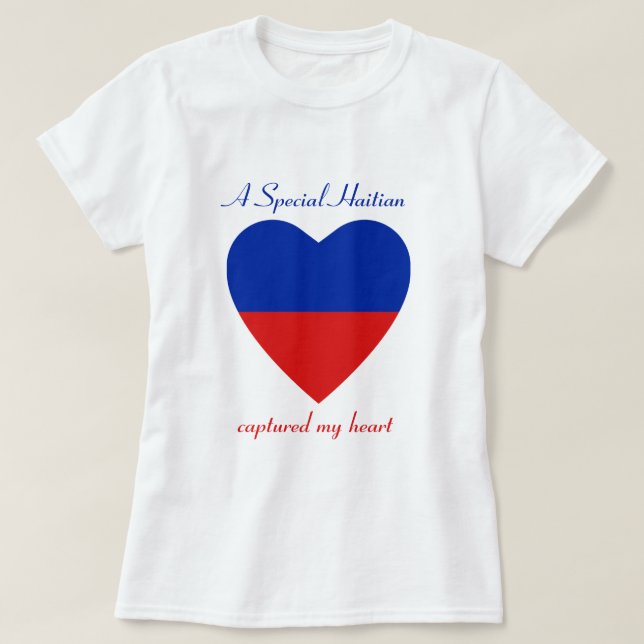 Haiti Flag Sweetheart T-Shirt (Design Front)